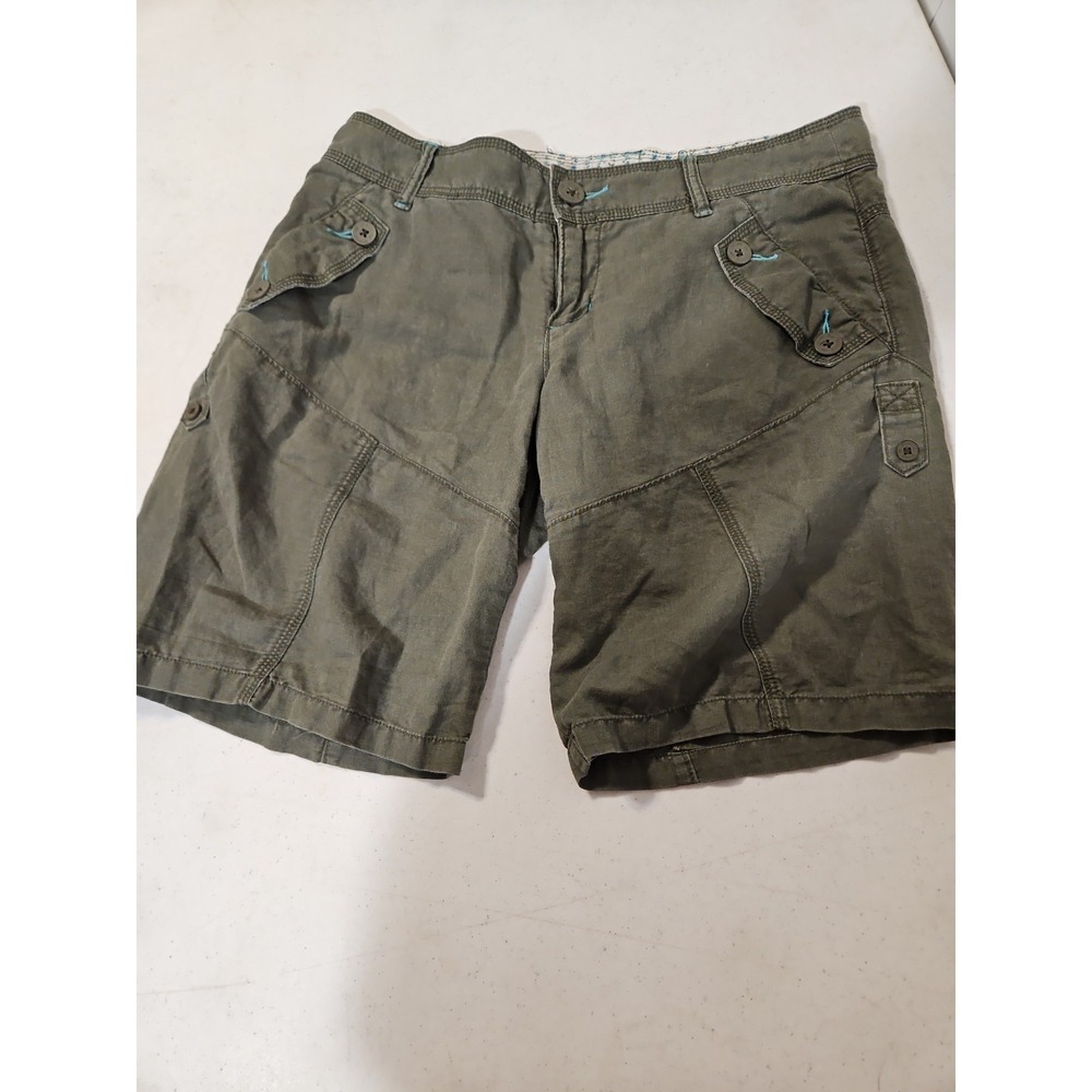 Free People Army Green Shorts Womens 6 Utility Summer Lightweight Shorts (1640